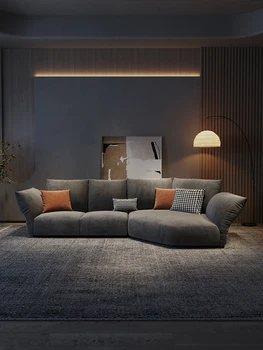 Тканевый диван в скандинавском стиле, современная и минималистичная мебель для гостиной в итальянском стиле, тканевый диван с приятной для кожи технологией