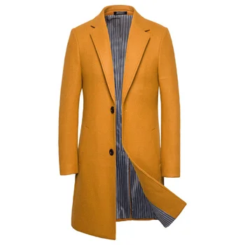 2023 Мужское шерстяное пальто, Высококачественный Роскошный тренч, мужская Зимняя Длинная куртка из шерсти и смесей, повседневное шерстяное пальто, мужской Большой размер 5XL