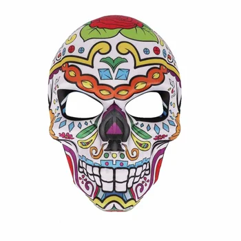 Мексиканский Мексиканский День Мертвых Маска с Принтом Призрачного Черепа, Аксессуар Для Косплея Rave Party Masquerade, Реквизит Для косплея на Хэллоуин