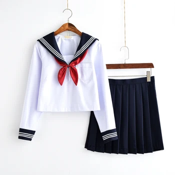 Белая школьная форма японского класса, школьная форма моряка Японского флота, студенческая одежда для девочек, аниме, костюм моряка JK Navy