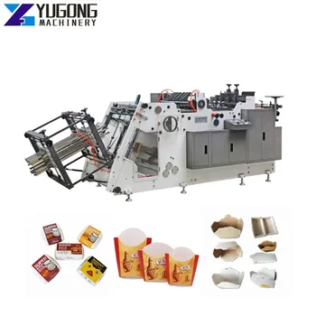 YG Полноавтоматическая машина для изготовления одноразовых бумажных коробок для пиццы, бургеров и ланча из крафт-бумаги, трехмерная машина для жесткой формовки крафт-бумаги