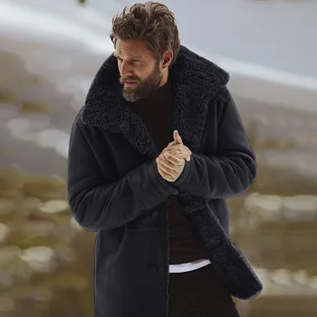 Мужское пальто, осенне-зимнее новое теплое плотное авангардное повседневное пальто размера плюс для британских пригородных поездок.