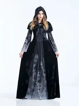 Костюм на Хэллоуин, черная ведьма, демон, одежда для косплея, платье вампира, одежда для вечеринок, одежда для выступлений