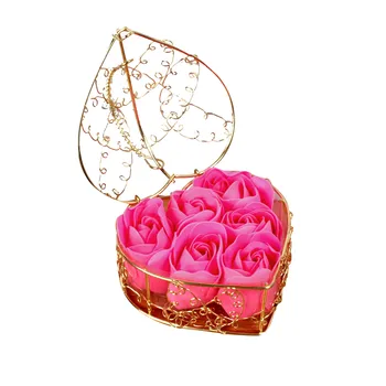подарочная коробка с цветочным мылом 6rose, подарок на День Святого Валентина, подарок на День рождения, имитация мыла, искусственные цветы для украшения дома, декор вечеринки