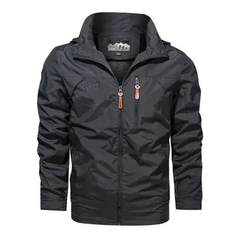 Размер M-5XL Осенние уличные мужские куртки, ветрозащитное пальто с капюшоном, походная рыболовная тактическая дышащая повседневная военная мужская куртка