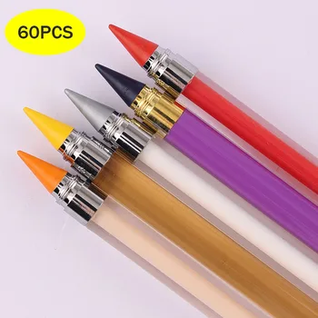 Сменная головка цвета 60ШТ, сменная головка карандаша без заточки, карандаш HB, стираемая ручка для рисования эскизов для студентов