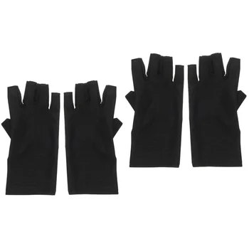 2 пары перчаток для защиты от ультрафиолета для ногтей Принадлежности для ногтей Принадлежности для ногтей Защитные перчатки для аксессуаров для ногтей Гелевая лампа для ногтей