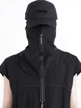Гетра с воротником Whyworks 23ss из легкого материала dwr с застежкой-молнией, маска ниндзя, регулируемая на спине, эстетичная технологичная одежда gorpcore
