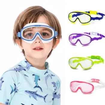 Детские профессиональные очки swin в большой оправе для мальчиков и девочек, водонепроницаемые противотуманные очки для дайвинга, детские очки для плавания