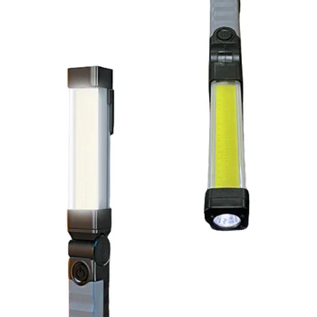 Магнитный светодиодный перезаряжаемый фонарик, рабочие фонари на крючке, 5 режимов, Складной Поворот на 90 °, фонарь для кемпинга, рабочая лампа, подвесной светильник