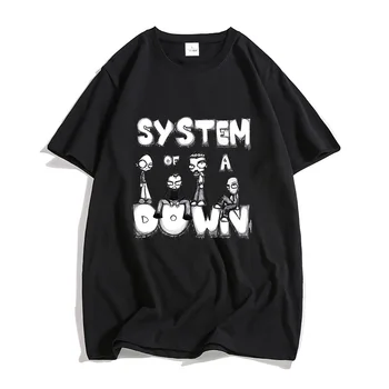 System of A Down Shirts, Летняя Футболка из 100% хлопка, Креативная Графическая Футболка С Принтом, Мужская Уличная футболка В стиле Ретро, Повседневные Футболки
