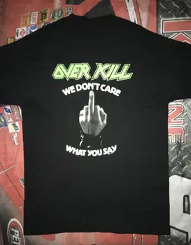 Хлопковая футболка унисекс с надписью Overkill 