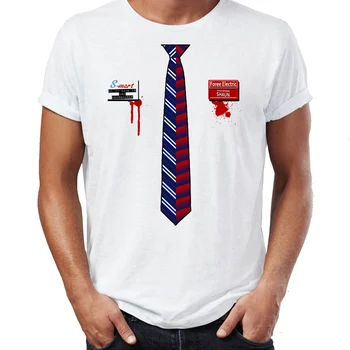 Мужская футболка Shaun of the Dead Zombies Tie You Got Red on You Забавная потрясающая футболка
