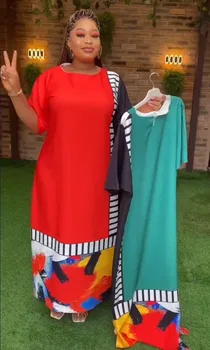 Африканские платья для женщин, большие размеры, Бубу, Макси-халат, осенний принт, Дашики, Абая, Мусульманская одежда из Анкары, Африканская одежда