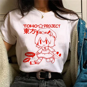 футболки touhou, женские футболки harajuku, женская забавная одежда