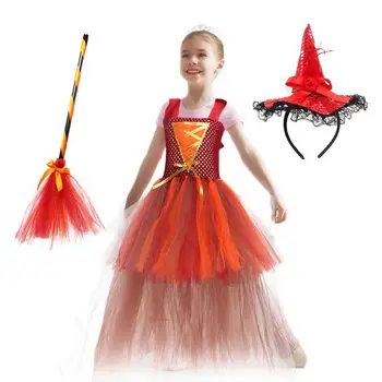 Платье для девочек на Хэллоуин, кружевное прозрачное платье принцессы для малышей, Мягкое свадебное платье для подружек невесты, праздничное платье для Хэллоуина, Карнавал