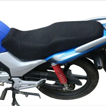 Мотоциклетная подушка, чехол для сиденья, Мотоциклетная сетка, защита от плесени, мотоциклетная накладка, 1 шт., противоскользящая, черная, дышащая, Нет