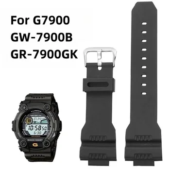 Сменные Черные Водонепроницаемые Ремешки Для часов Подходят Для Casio G-Shock G-7900sl GW-7900b GR-7900NV Силиконовый Резиновый Ремешок Для часов