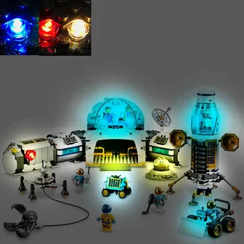 Набор USB-фонарей для конструктора Lego 60350 City Lunar Research Base Outer Space Building Blocks Brick-не включает модель Lego