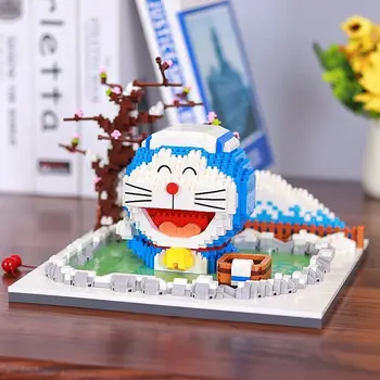 Строительные блоки Doraemon Горячие источники Игрушки-пазлы с мелкими частицами Креативные подарки Украшения для рабочего стола Модная игра