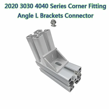 2020, серия 3030 4040, Угловой фитинг, L-образный соединитель для крепления алюминиевого соединителя для алюминиевого экструзионного профиля