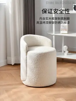 Легкий роскошный туалетный стул в скандинавском минималистичном стиле, стул для макияжа, спальня, простая маленькая квартира, дом со спинкой, чистый красный макияж