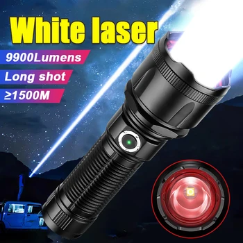 Мощные светодиодные фонари, супер яркий белый лазерный фонарик, самый мощный фонарик в мире, перезаряжаемый светодиодный фонарик XHP360