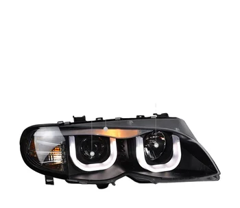 Для BMW E46 318 320 323 325 330CI 4 двери светодиодные автомобильные фары угловые глаза передняя лампа