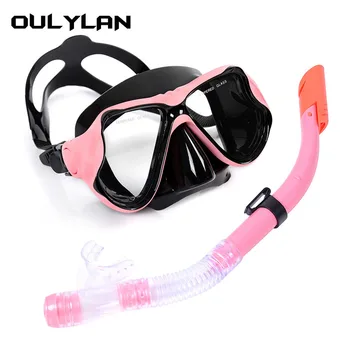 Маска для подводного плавания Oulylan, очки для подводного плавания с трубкой, Профессиональные Очки для подводного плавания, Набор трубок для плавания, Маска для подводного плавания для взрослых Унисекс