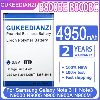 GUKEEDIANZI Замена аккумулятора Samsung для Galaxy NOTE 3 N900 N9002 N9009 N9008 N9006 N9005 Note3 B800BC B800BE Batterij
