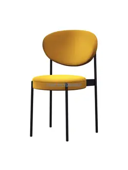 Роскошный обеденный стул Nordic Light, Удобный стул для ресторана со спинкой, простой современный креативный стул, Чистый красный стул