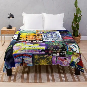 Плед Rave Flyers 90-х, диван-одеяло, Большое одеяло, пушистое одеяло