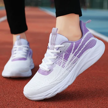 Женские кроссовки с дышащей сеткой, легкая женская спортивная обувь, уличные гибкие женские кроссовки, противоскользящая обувь Tenis 2023