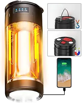 Портативный походный светодиодный фонарь USB C, перезаряжаемый наружный аварийный фонарь, Подвесной магнит, светильник для палатки, Мощная Рабочая лампа для рыбалки