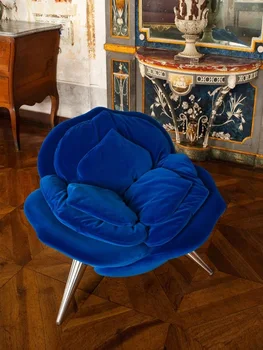 Легкая роскошная дизайнерская гостиная диван-кресло с одной розой из стекловолокна балкон креативное тканевое кресло для отдыха