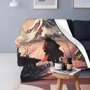 Ультрамягкое флисовое одеяло Vision Of Fujiyama с мультяшным рисунком, удобное для кемпинга в разных стилях