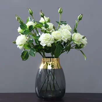 Искусственный цветок для декора свадебного букета, искусственные цветы, похожие на настоящие украшения для дома, искусственные растения для гостиной в помещении