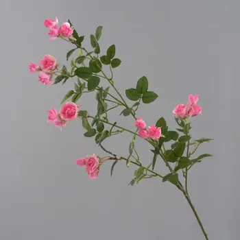 Не выцветающие искусственные цветы, не требующие ухода Розы, реалистичная неувядающая шелковая ветка розы для домашнего декора, яркие цвета, Европейский