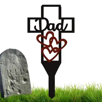 Мемориальный крест для могилы, металлический мемориальный крест, садовый кол, Садовый крест, надгробные знаки для кладбища и мемориального места, украшение для