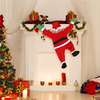 Рождественское украшение для скалолазания Санта-Клауса, Рождественское Украшение для дома, сада, семьи, газона, Мягкая и приятная для кожи