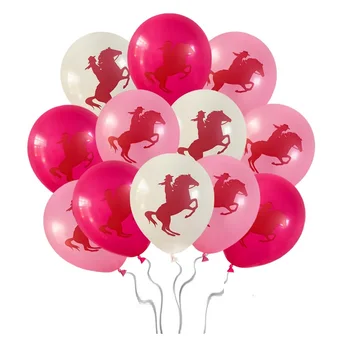 Украшение вечеринки по случаю Дня рождения воздушным шаром с принтом в виде лошади В книжном магазине Рекламный воздушный шар Розовый Набор воздушных шаров в виде лошади