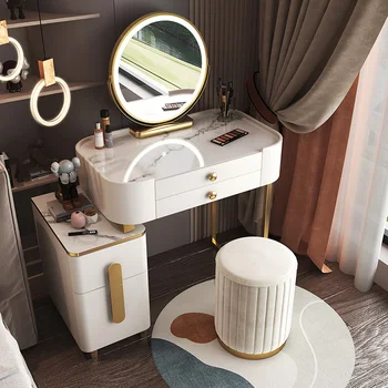 Роскошный скандинавский туалетный столик, выдвижной шкаф, Современный туалетный столик для макияжа, Классическая белая мебель Tocador Maquillaje Для макияжа