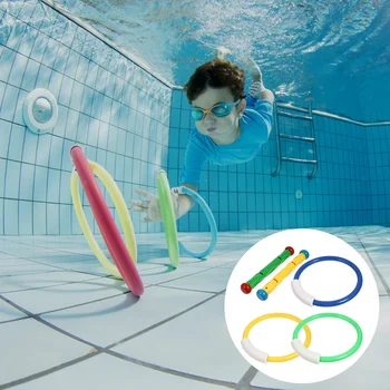 5ШТ Набор игрушек для бассейна для дайвинга Игрушки для плавания Палочки для подводного плавания Набор игрушек для воды на открытом воздухе Детские Игрушки Игрушки для детей