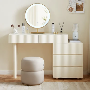 Минималистичный современный туалетный столик С роскошным выдвижным ящиком Для хранения Туалетных столиков, Тумбочек для макияжа, Tocador Mueble Nordic Furniture LJ50DT