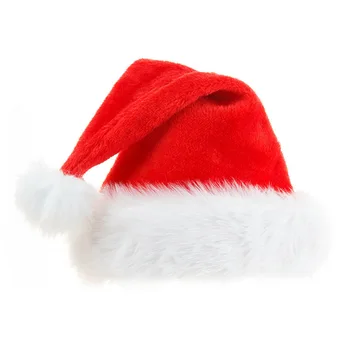 Мягкая Плюшевая Шапка Санта-Клауса, Рождественская Праздничная Шляпа, Рождественские Шляпы, Шапка Санта-Клауса, Новогодние Праздничные Принадлежности Для Вечеринок, Утолщающие Шляпы