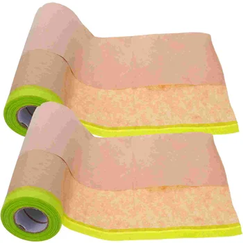 2 рулона крафт-пленки для маскировки мебели, защитной бумаги, покрывающей ленту для пола, покраски для защиты автомобильных принадлежностей для дома