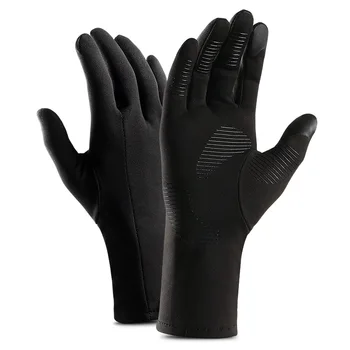 Осенне-зимние холодостойкие перчатки для бега, Ветрозащитные нескользящие Теплые перчатки для занятий спортом на открытом воздухе, велосипедные перчатки для мужчин и женщин
