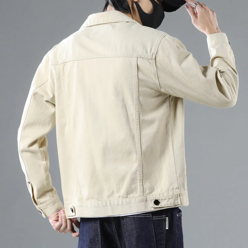 Мужская джинсовая хлопчатобумажная куртка, весенне-осенняя молодежная новинка, высококачественная модная деловая повседневная рабочая одежда, ветровка, пальто