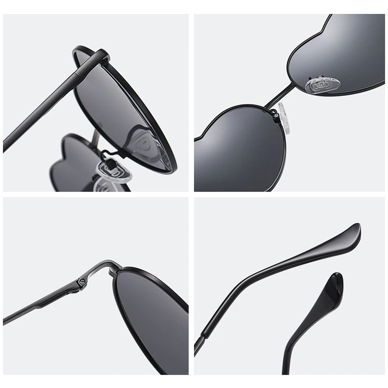 Поляризованные солнцезащитные очки Love В форме сердца, Женщины, Мужчины, Милые дизайнерские очки, Солнцезащитные очки для вечеринок, Уличные очки UV400 Oculos De Sol