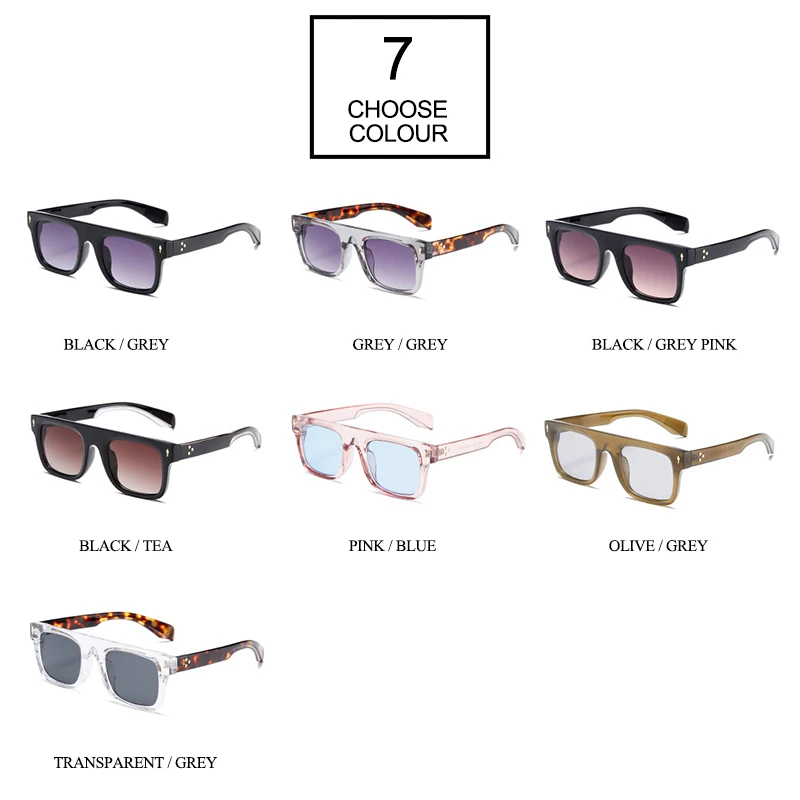 Квадратные Солнцезащитные очки SHAUNA с плоским верхом в стиле ретро UV400, модный бренд, Дизайнерские Заклепки, Градиентные Оттенки,